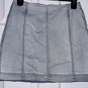 Light Blue Classic Denim Skirt